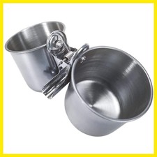 Bird Feeding Cups - Parrot Food Dish Stainless Steel Parrot Feeders Water Cag...