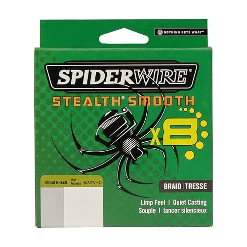 Рыболовная леска Spiderwire Stealth Braid Moss Green 200 ярдов 50 фунтов гладкая и прочная - Изображение 3 из 4