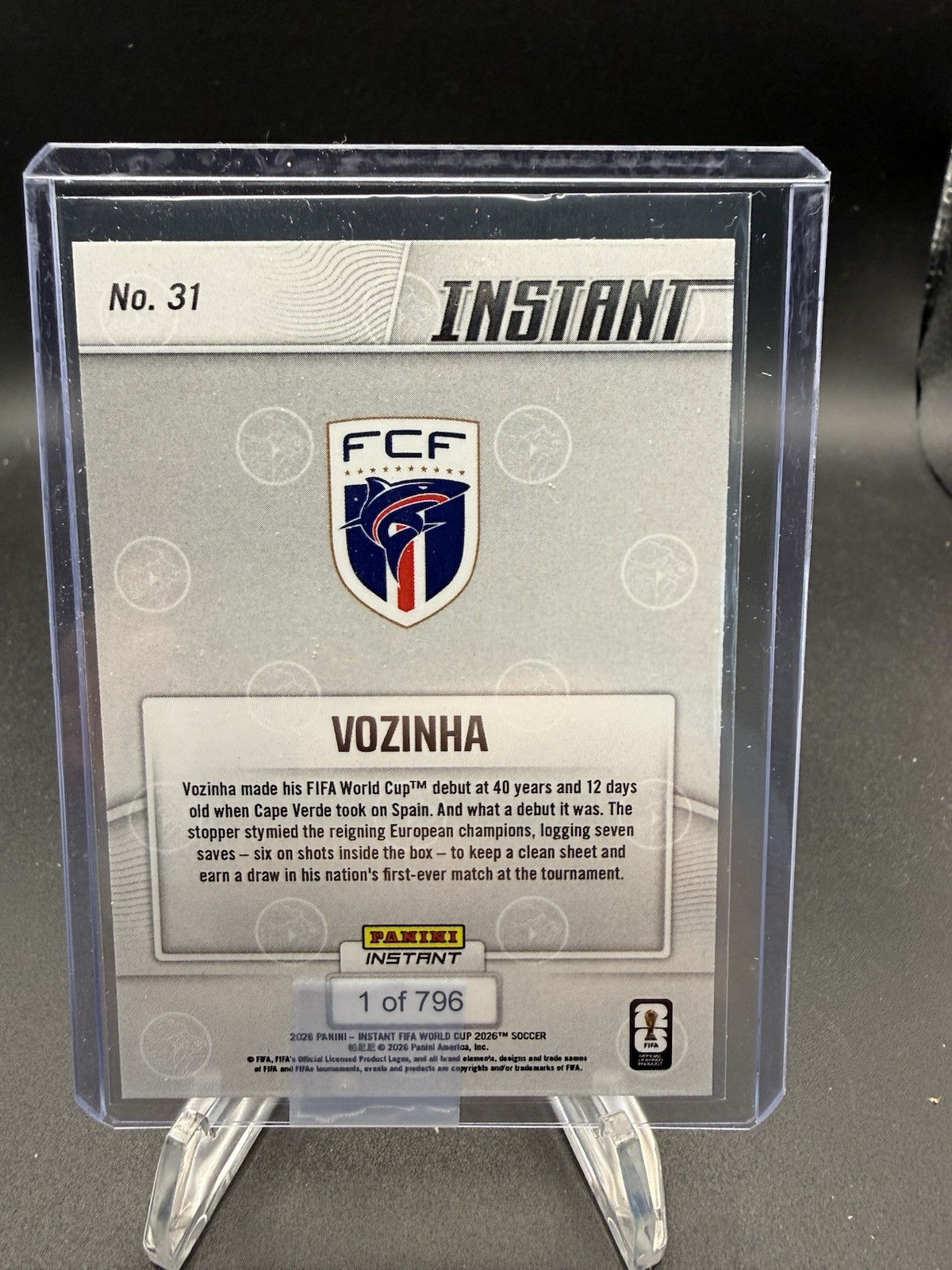 2026 Panini Instant FIFA World Cup #146 Vozinha RC Cape Verde ONLY 2133 Made view 8