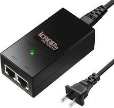 Gigabit Poe Injector Adapter, Poe Injector 30W, IEEE 802.3Af/At Replace for Ubi
