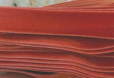 vintage silk satin back velvet ribbon 1" cherry red 1yd made in France