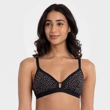 All.You. Lively Wireless Bra Large Removable Pads Adjustable Strap Dot Pattern