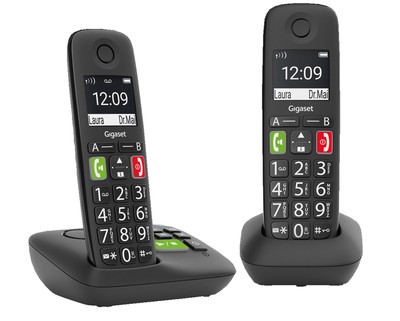GIGASET E290A DUO Schnurloses Telefon mit Anrufbeantworter