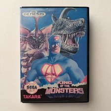 King of the Monsters (Sega Genesis, 1993) Game + Box Authentic Tested No Manual