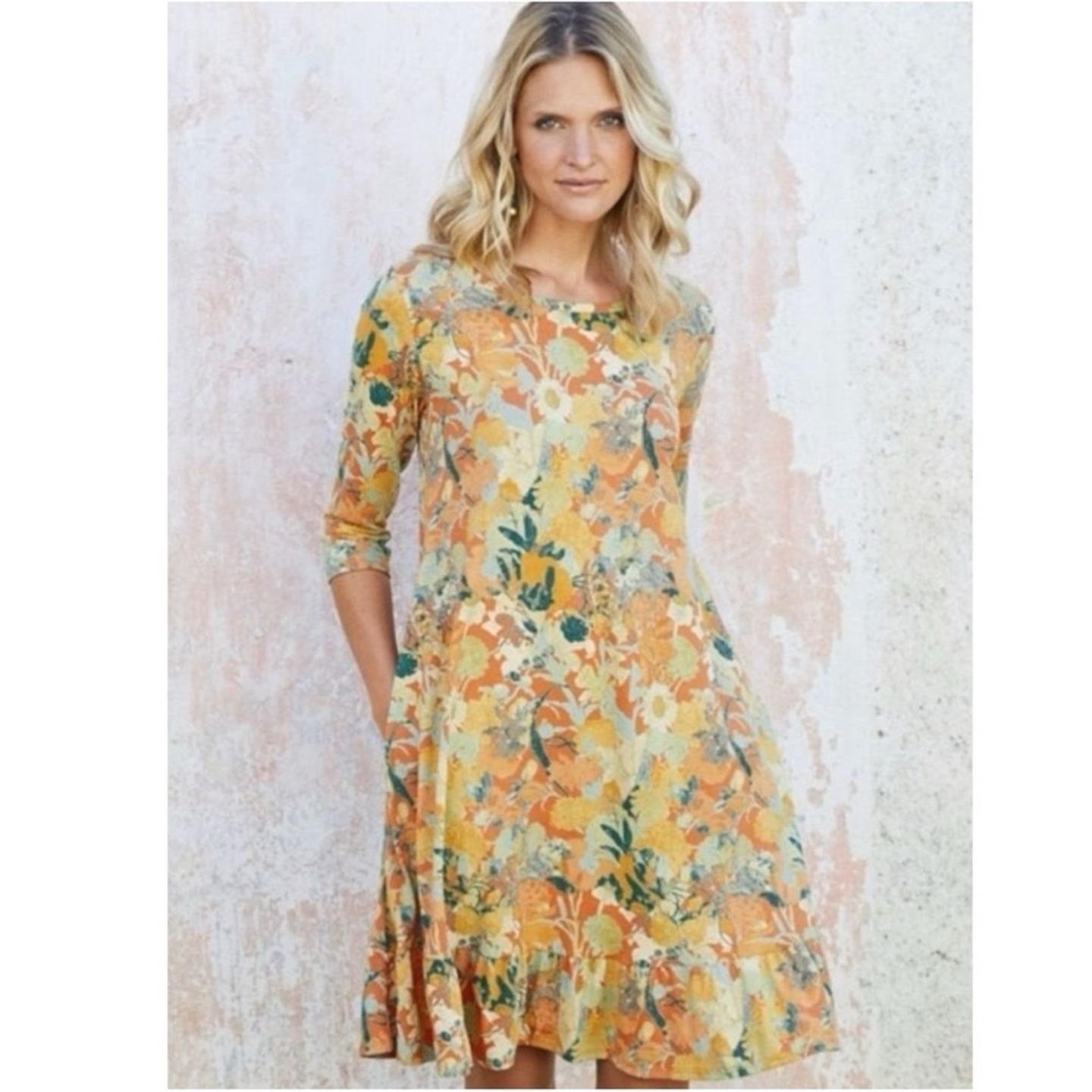 Peruvian Connection Large Fall Floral Lantana Pim… - image 1