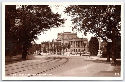 Leipzig New Theater RPPC Postcard - Karl Cramer ''Echte Photographie'' c.1910s