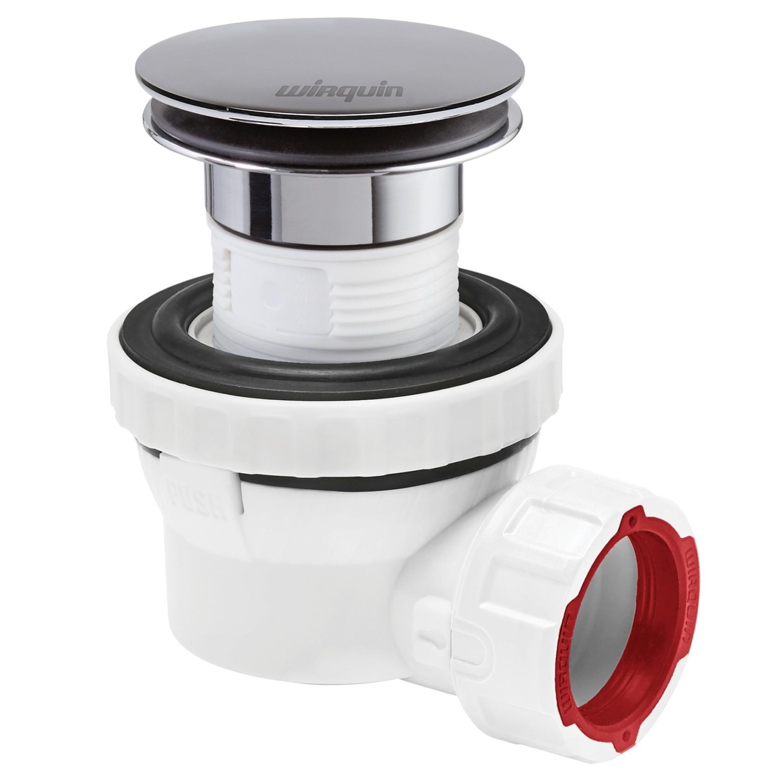 Wirquin 30724233 NANO 6.7 Basin Waste & Trap – Chrome Ultra Compact