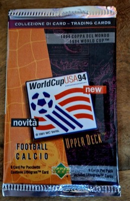 OVP Tüte Upper Deck Fußball WM Karten 1994 Italien Panini versiegelter Blister