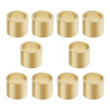 10PCS Unthreaded Snooker Pool Cue Ferrules for Stick on Tips Brass Cue Tips B...