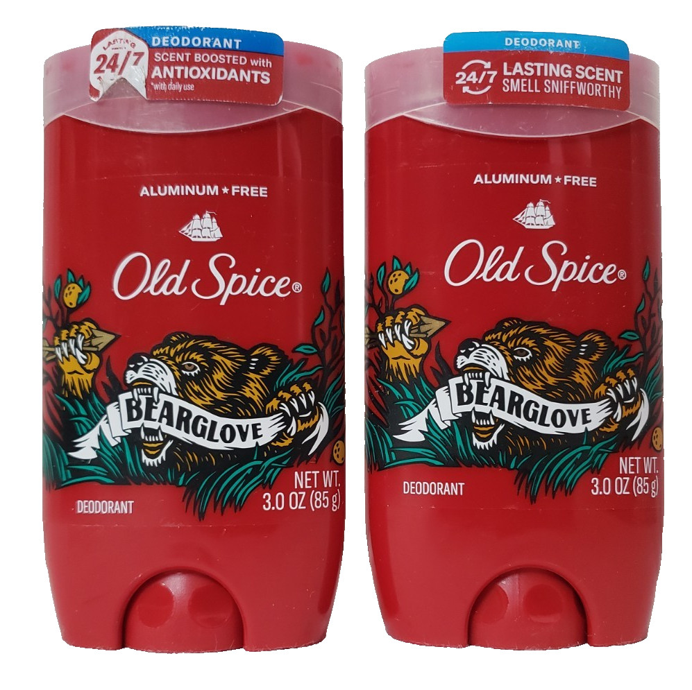 Old Spice Wild Collection Men's Deodorant, Bearglove 3 oz- 2 Pack