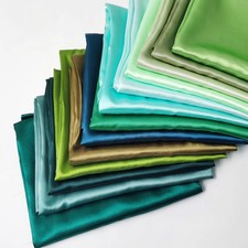 Solid Satin Material 58"Wide By Yrd Silky Scarf Craft DIY Fabric Charmeuse Green