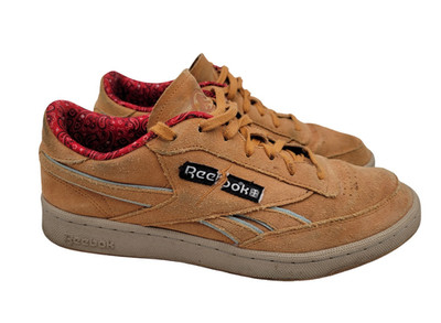 Reebok Jurassic Park Club C 85 Tan Suede Safari Sneakers Mens 10.5