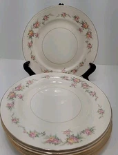 4 Vintage Homer Laughlin Countess Dinner Plates Georgian Eggshell