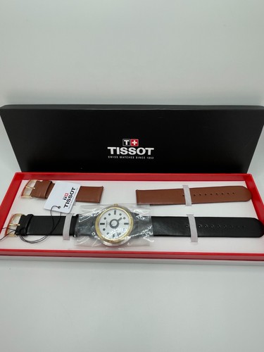 Tissot Heritage Memphis T134410 Herren Armbanduhr schwarz Lederband mit Armband