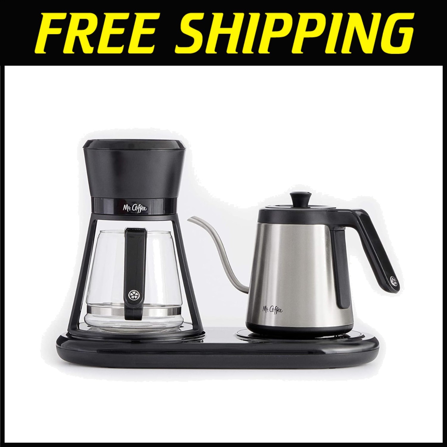All-in-One Pour Over Coffee Maker, Black