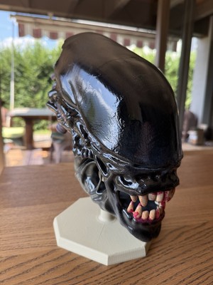 PLA 3D Skulptur - Xenomorph Alien Head - handbemalt - 22x25x10 cm