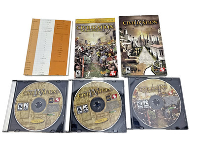 2006 Sid Meier s Civilization IV PC Game w/ Warlords Expansion Complete Tested
