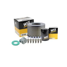 Wix Engine Air Oil Filters & Bosch 6 Spark Plug Kit for Land Cruiser L6 Auto 4WD