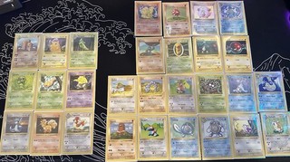 Pokemon Shadowless 1st Ed Jungle Fossil Unlimited Holos 84 Card Lot