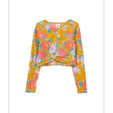 NWT X-Large 14/16- Girls' Floral Print Bikini Top - Art Class