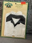 RARE CABBAGE PATCH KIDS DOLL WHITE SUIT w/ BLACK COLLAR JOHN TRAVOLTA CPK COLECO