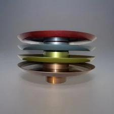 1950s Hi-Snack Gold Trim Party Plate Mid Century Modern Green, Burgundy, USA