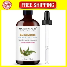 MAJESTIC PURE Eucalyptus Essential Oil | 100% Pure and 4 Fl Oz (Pack of 1)