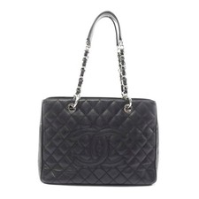 Chanel Caviar Skin Matelasse Gst Tote Bag Women Black One Size