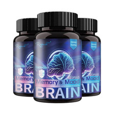3-Pack Royavita Memory  Mood Capsules - Brain and Memory Capsules -180 Capsules