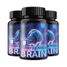 3-Pack Royavita Memory & Mood Capsules - Brain and Memory Capsules -180 Capsules
