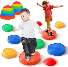 Non-Slip Balance Stones for Kids - Fun Sensory Obstacle Course Play