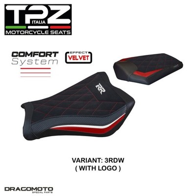 HONDA CBR 1000 RR 2008-2011 Sattelbezüge HCB11RJVC-RDW-1 TPZ weiß / rot COMFO...