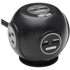 Eaton Tripp Lite Series 3-Outlet Spherical Surge Protector, 4 USB Ports 4.8A Sh