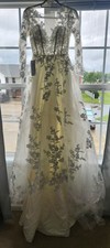 New Ivory Long Sleeve Wedding Dress Size 0