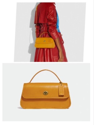 NWT 1941 129 Coach Yolk Clutch Turnlock yellow Final Price | eBay