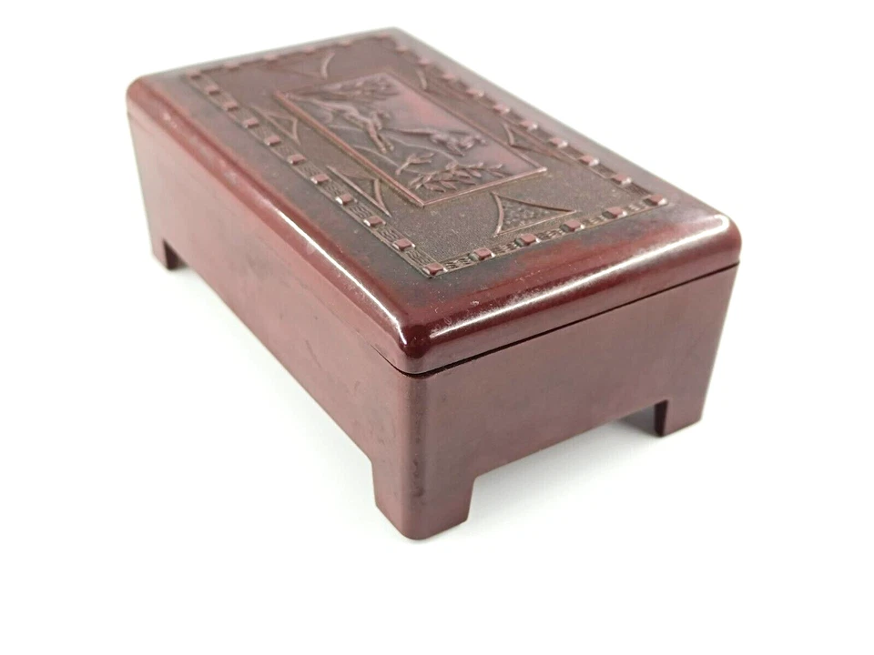 Boîte ancienne bakélite Made in France vintage antique Art Deco collection box - Photo 4/4