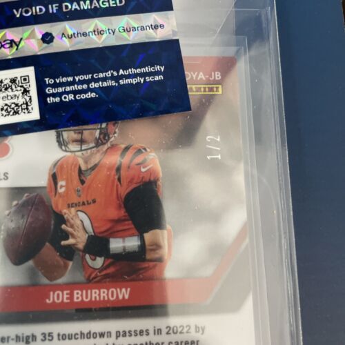 2022 Panini Contenders Optic Joe Burrow Player of the Year Auto 1/2 & NEBULA 1/2 - Picture 8 of 9