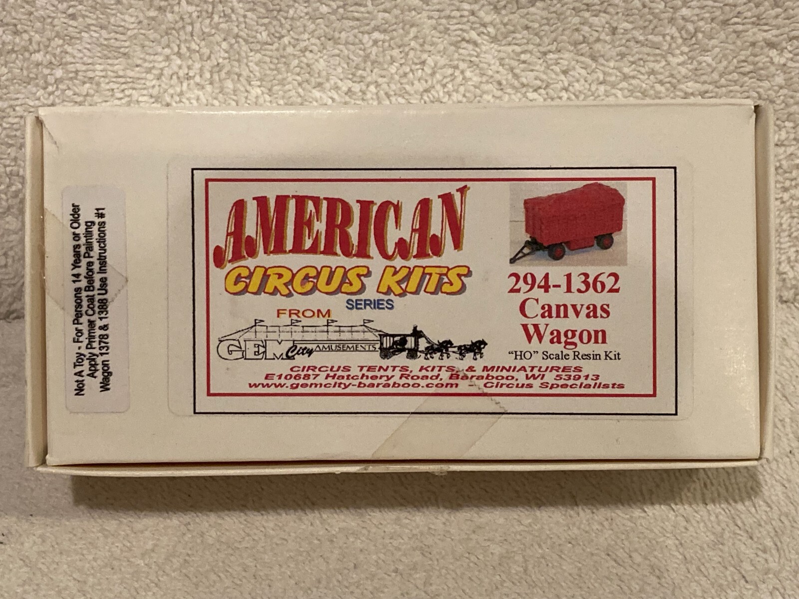 American Circus Kits - Canvas Wagon - H0 (1:87) Scale - Item #294-1362 ...