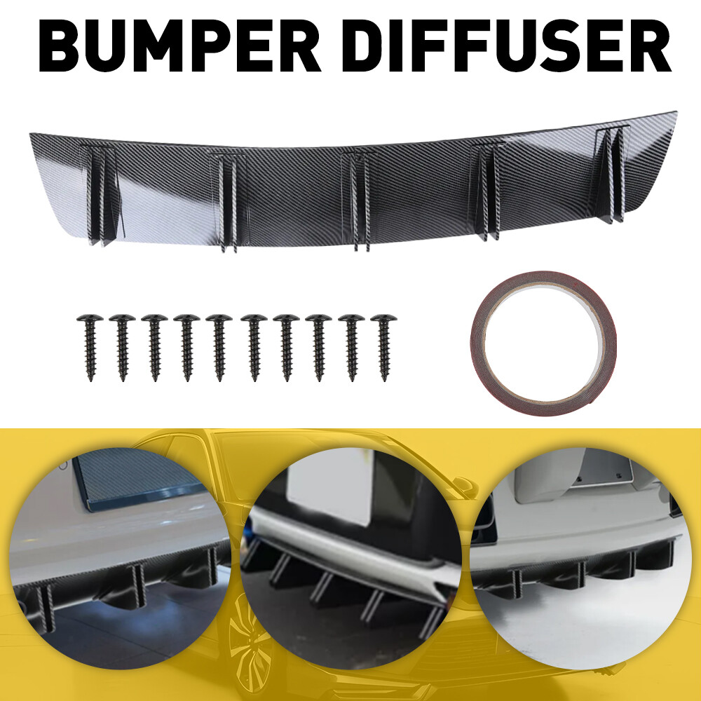 Carbon Fiber Rear Diffuser Lower Bumper Splitter Spoiler For VW Jetta MK5 MK6 M