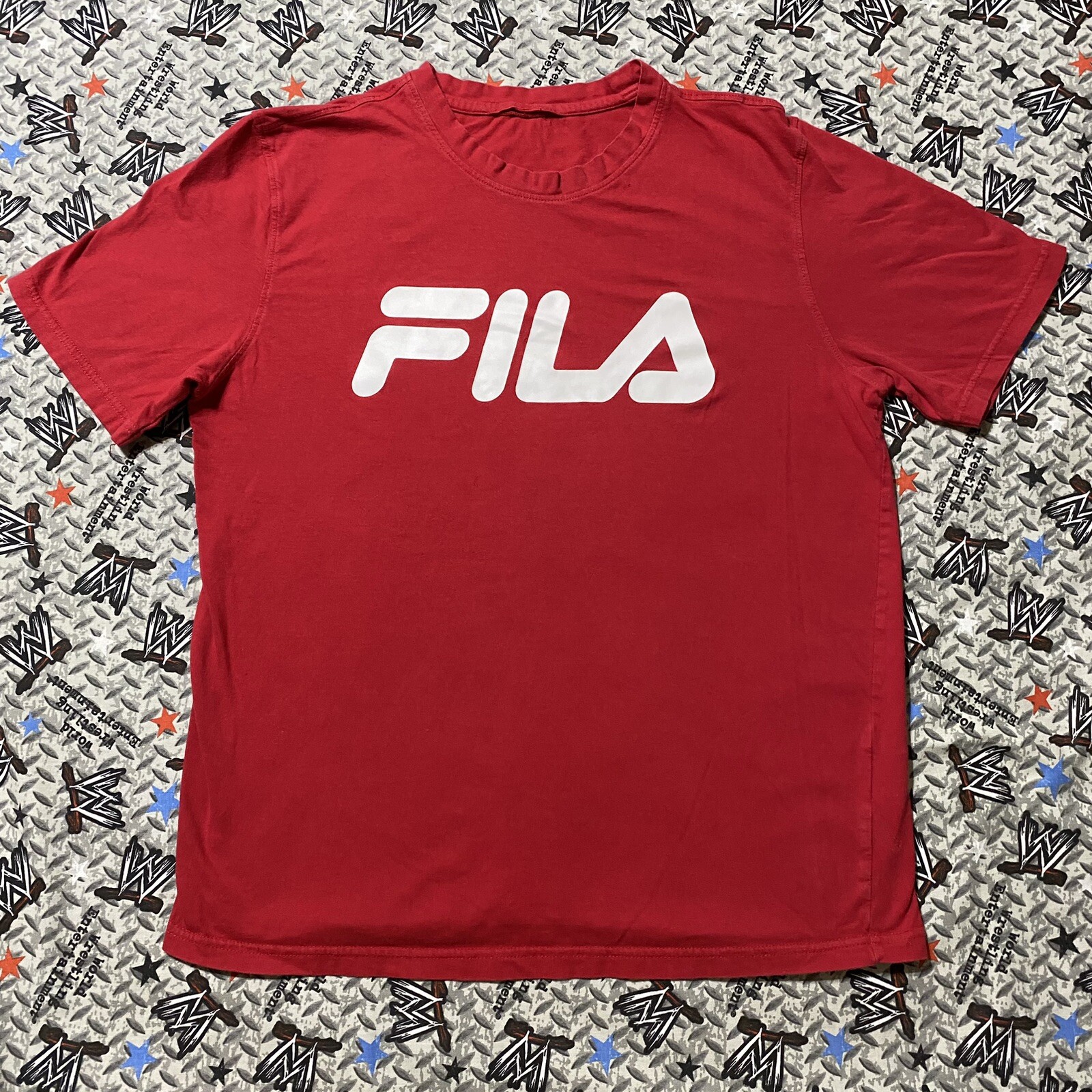 FILA Maglietta Sportiva Rossa Uomo M