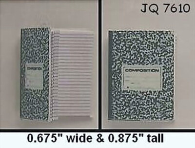 Dollhouse Miniature 1:12 Scale Composition  Book with Lined Pages