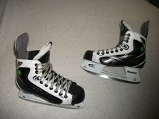 REEBOK SILVER DSS ICE HOCKEY SKATES SIZE 4.5 D SKATE 6 SHOE SIZE NICE SHAPE