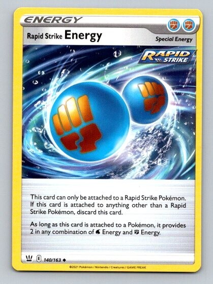 2021 Pokemon Card Battle Styles Rapid Strike Energy 140/163