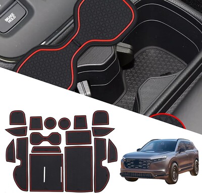 12-Piece Rubber Cup Holder Mat Set For Ford Mustang 2015-2021 – Anti-Slip Interior Liners