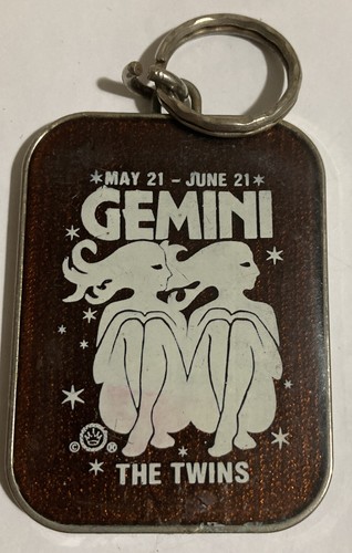 Gemini The Twins Horoscope Keyring Keychain