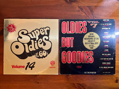 Lot Of 2 LP Vinyl Records Oldies But Goodies Vol.7 And Super Oldies Of The 60s