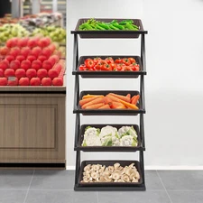 NEW Market Retail Display Rack 5 Shelf Merchandiser Fruit Vegetable Snack Basket