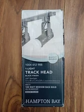HAMPTON BAY 1-Light. Track Head, Black Finish 1004612988 NEW with Box Damage