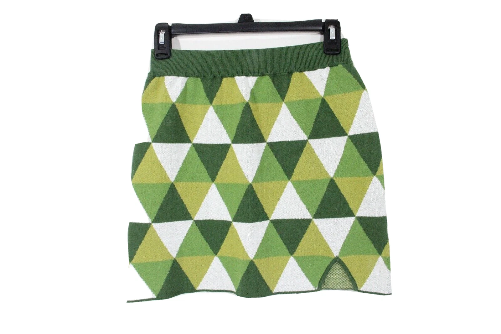 Another Girl Free People Skirt NEW Women medium sz 6 green Geo Knit Mini Short