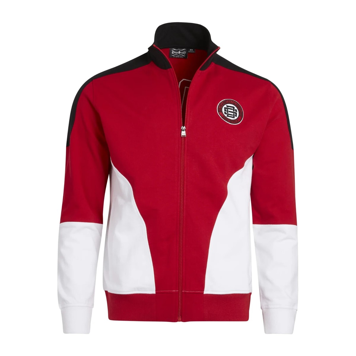 Dogg Supply by Snoop Dogg Men's Fleece Full Zip Track Jacket, Red